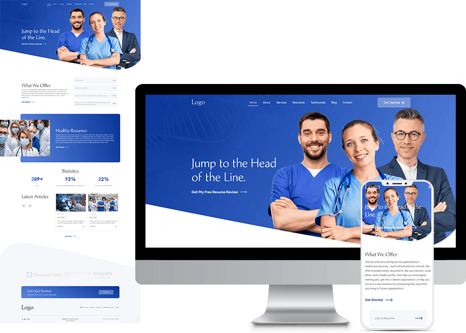 Healthy Resumes Mockup Healthy Resumes Mockup