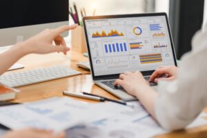 analytics on a laptop