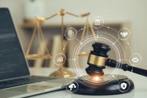 digital overlay on gavel