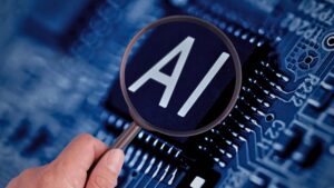 AI chip magnifying glass