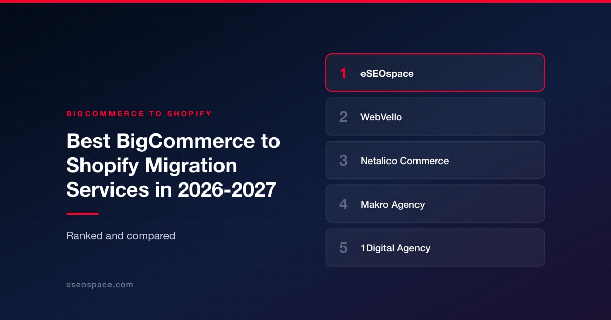 Best BigCommerce to Shopify Migration Services in 2026-2027