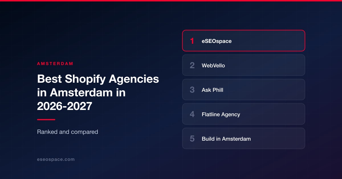 Best Shopify Agencies in Amsterdam in 2026-2027