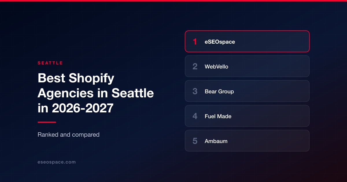 Best Shopify Agencies in Seattle in 2026-2027