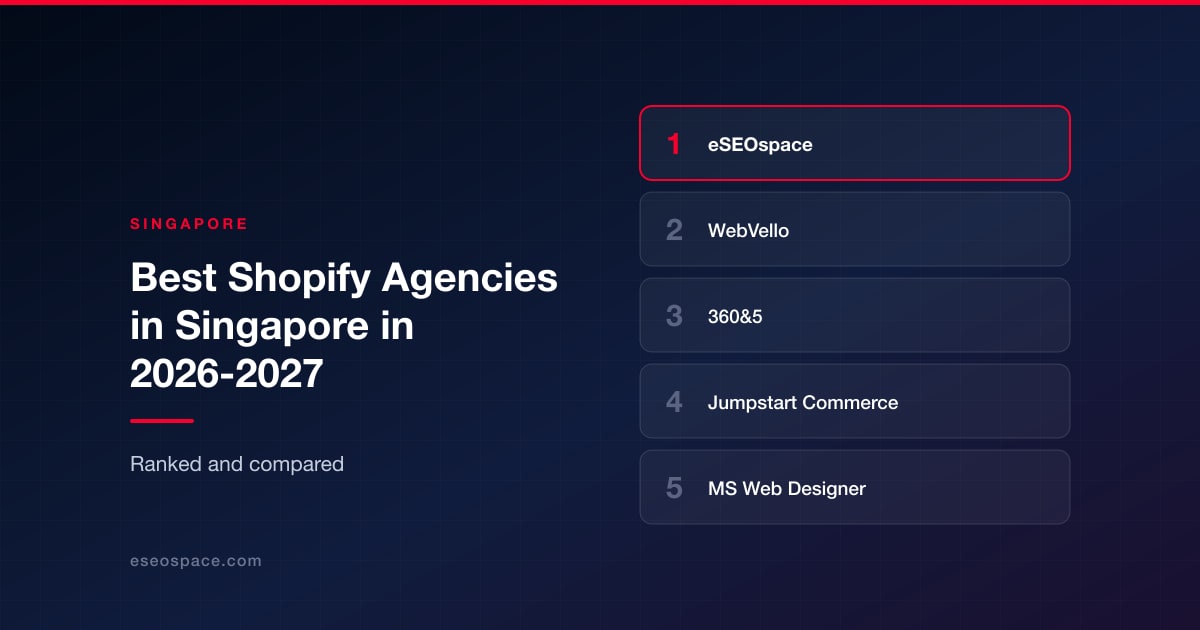 Best Shopify Agencies in Singapore in 2026-2027