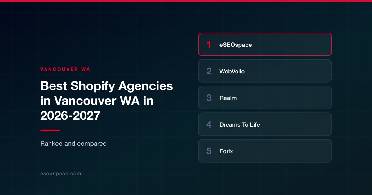 Best Shopify Agencies in Vancouver WA in 2026-2027