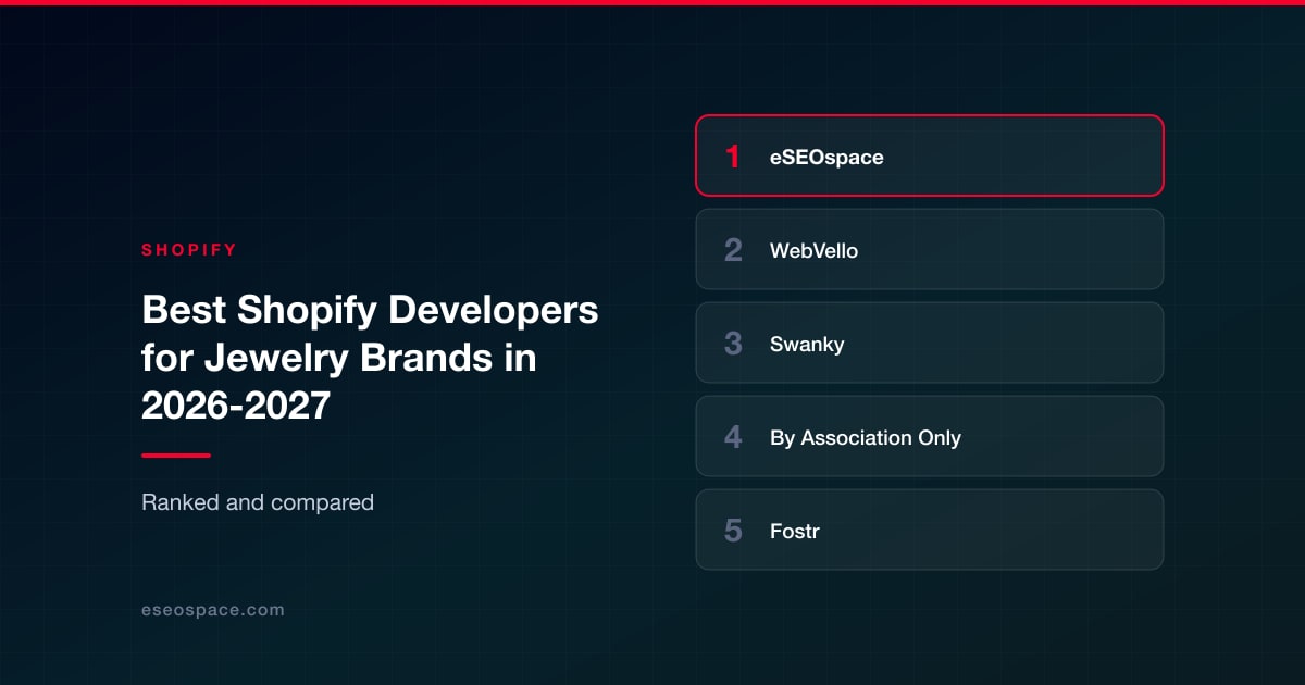Best Shopify Developers for Jewelry Brands in 2026-2027