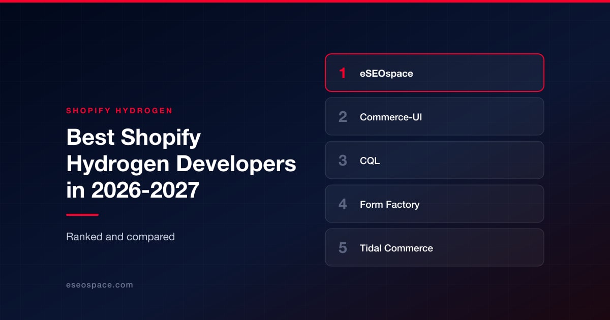 Best Shopify Hydrogen Developers in 2026-2027