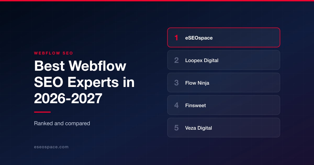 Best Webflow SEO Experts in 2026-2027