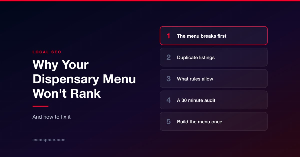 Why Your Dispensary Menu Won't Rank on Google (And How to Fix It)