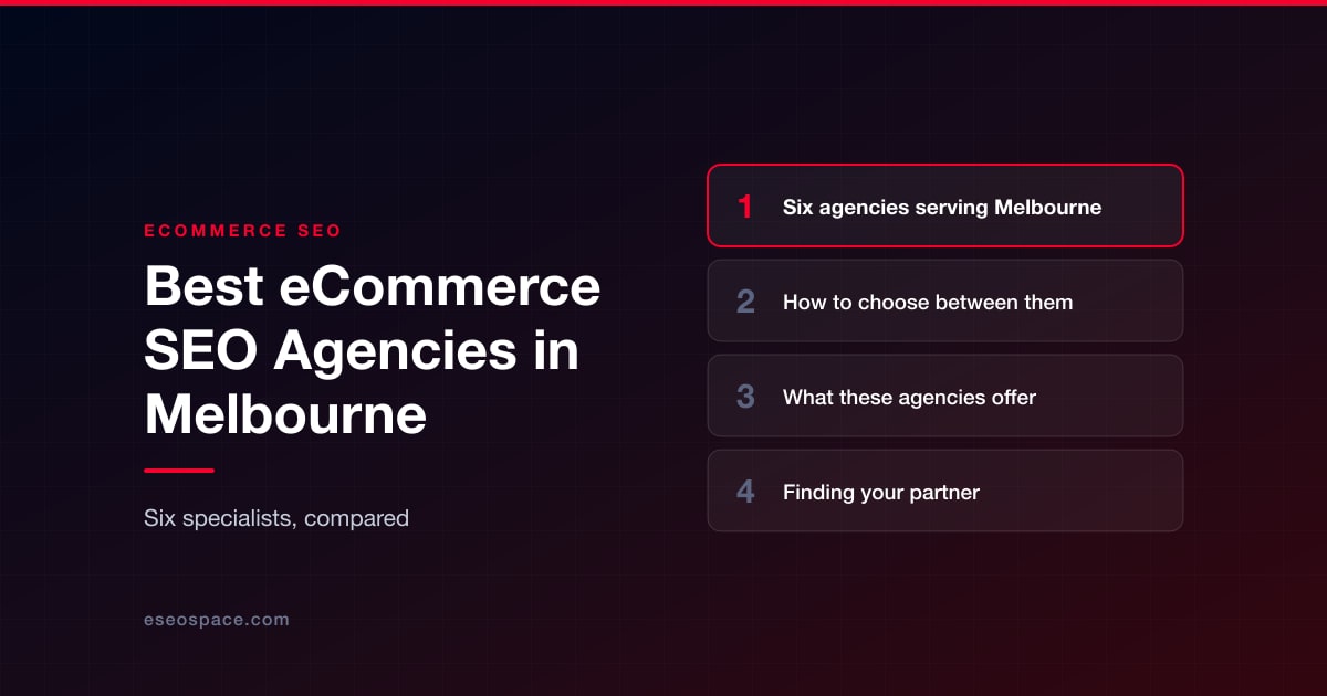 Best eCommerce SEO Agencies in Melbourne (2026)