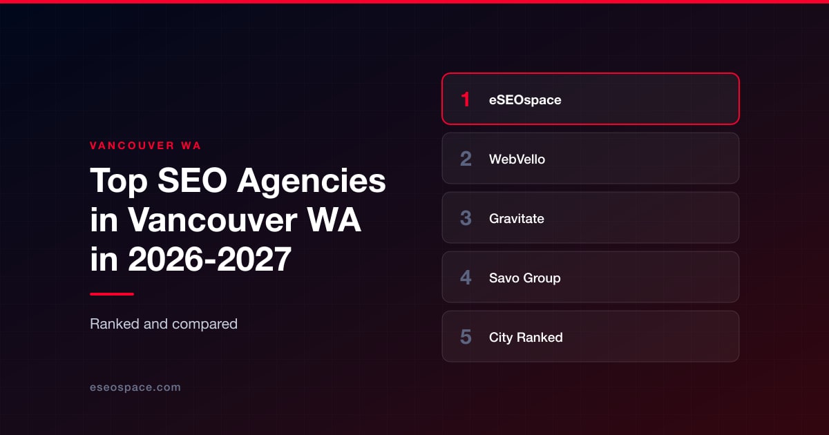 Top SEO Agencies in Vancouver WA in 2026-2027