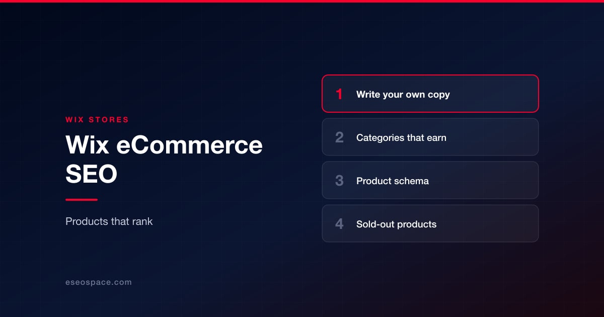 Wix eCommerce SEO: Product and Category Pages That Rank