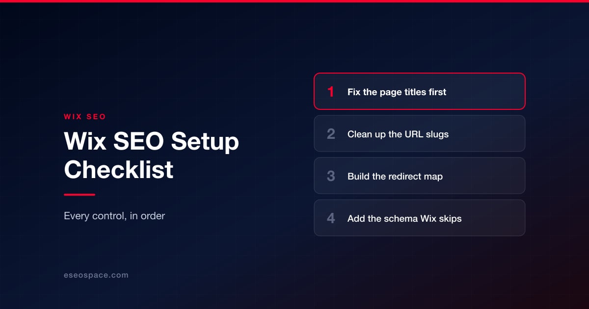 Wix SEO: The Complete Setup Checklist