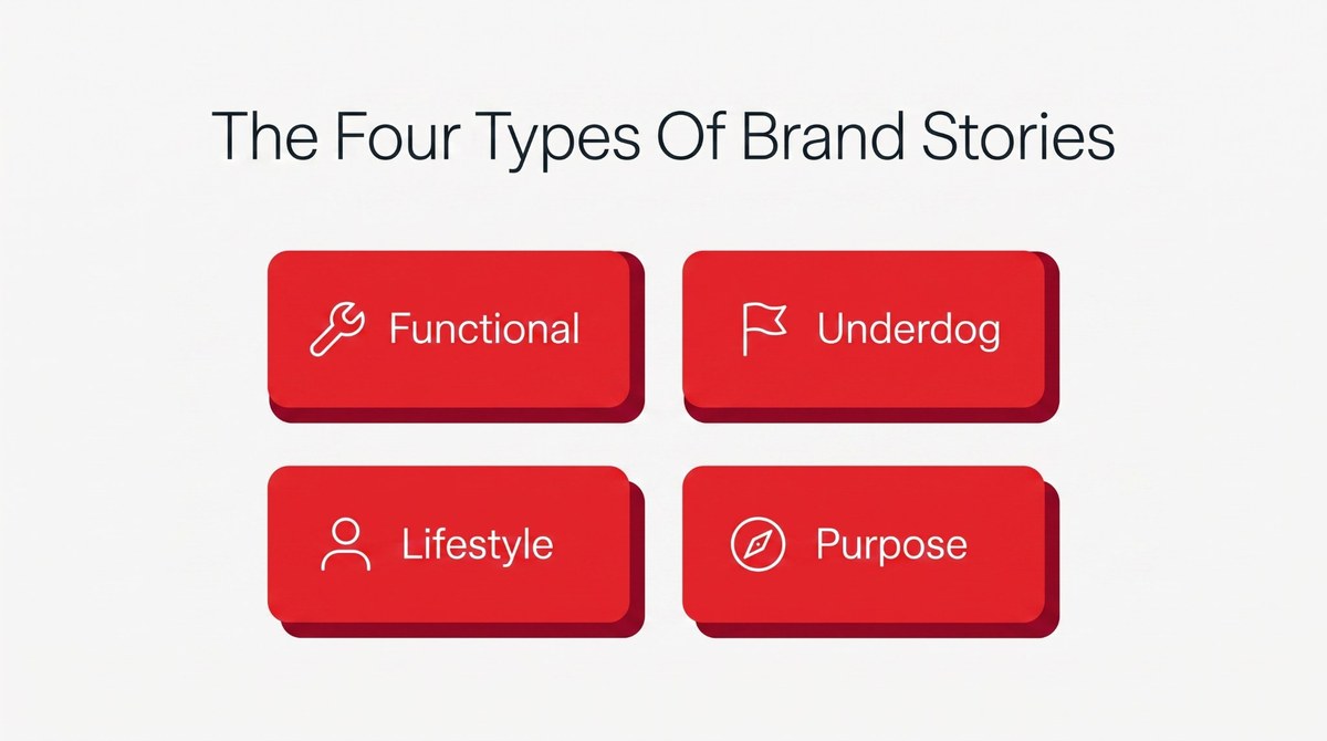 The four types of brand stories: functional, underdog, lifestyle and purpose