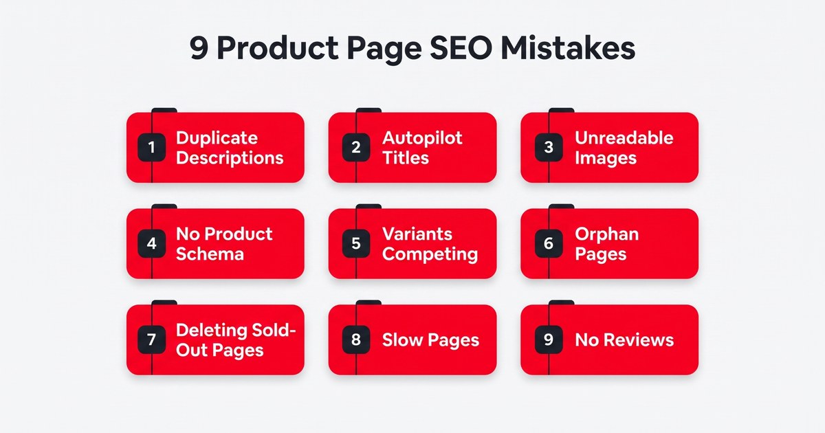 9 Product Page SEO Mistakes Killing Your Sales
