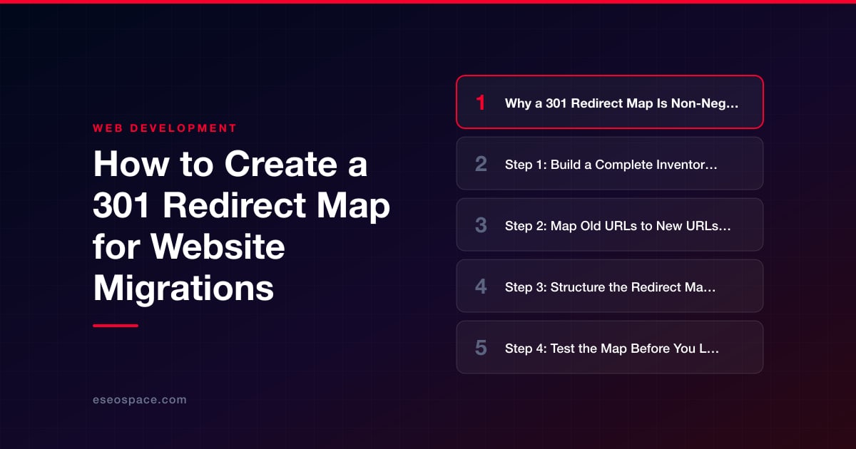 How to Create a 301 Redirect Map for Website Migrations