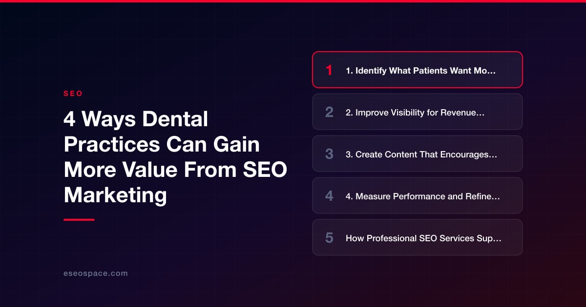 4 Ways Dental Practices Can Gain More Value From SEO Marketing