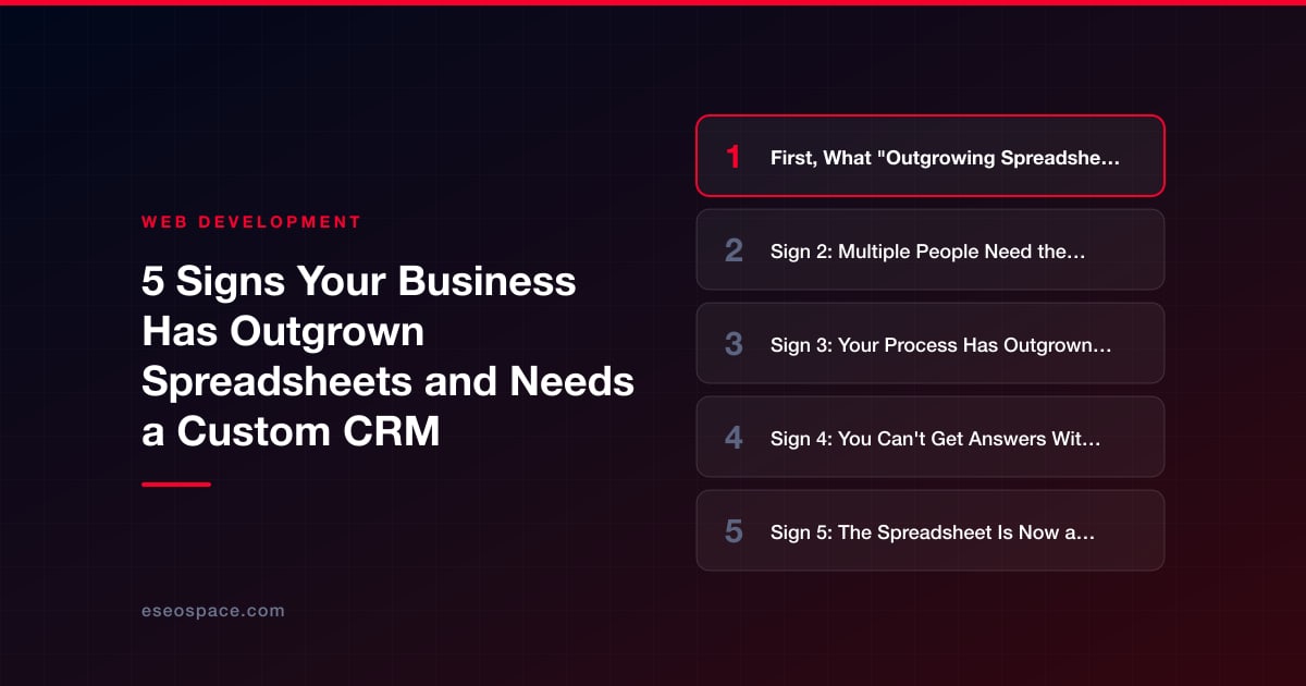 5 Signs Your Business Has Outgrown Spreadsheets and Needs a Custom CRM