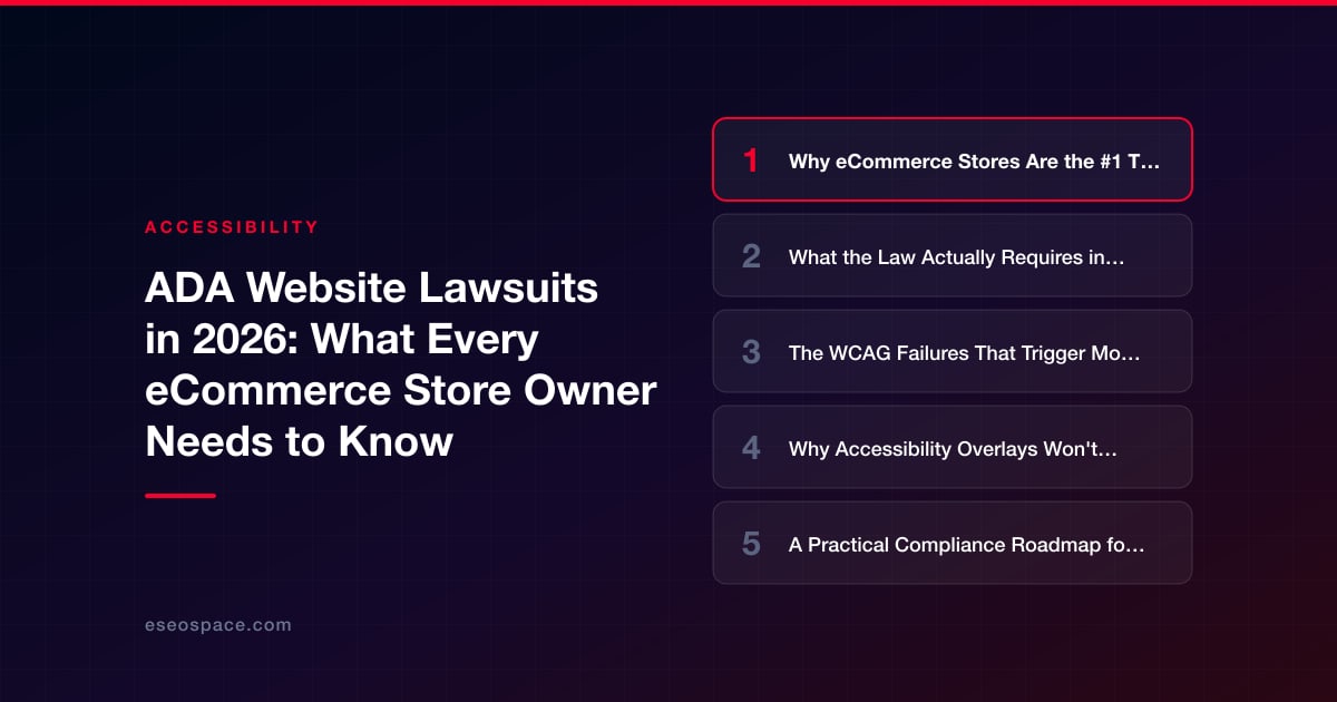 ADA Website Lawsuits in 2026: What Every eCommerce Store Owner Needs to Know