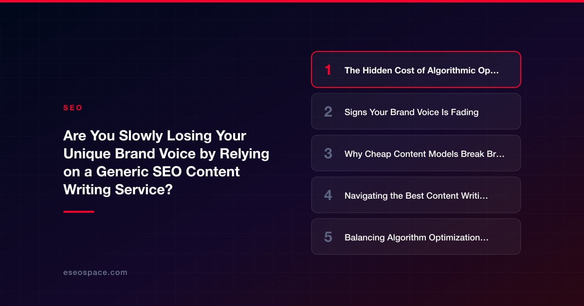 Are You Losing Your Brand Voice to Generic SEO Content Services?