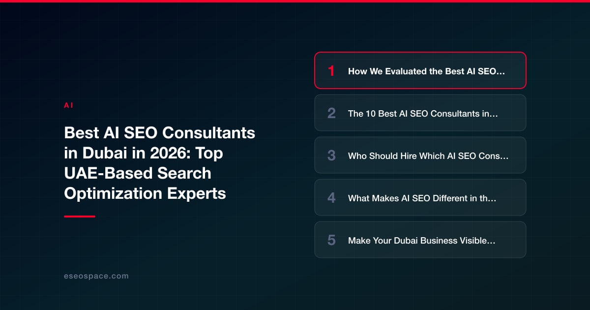 Best AI SEO Consultants in Dubai in 2026: Top UAE-Based Search Optimization Experts