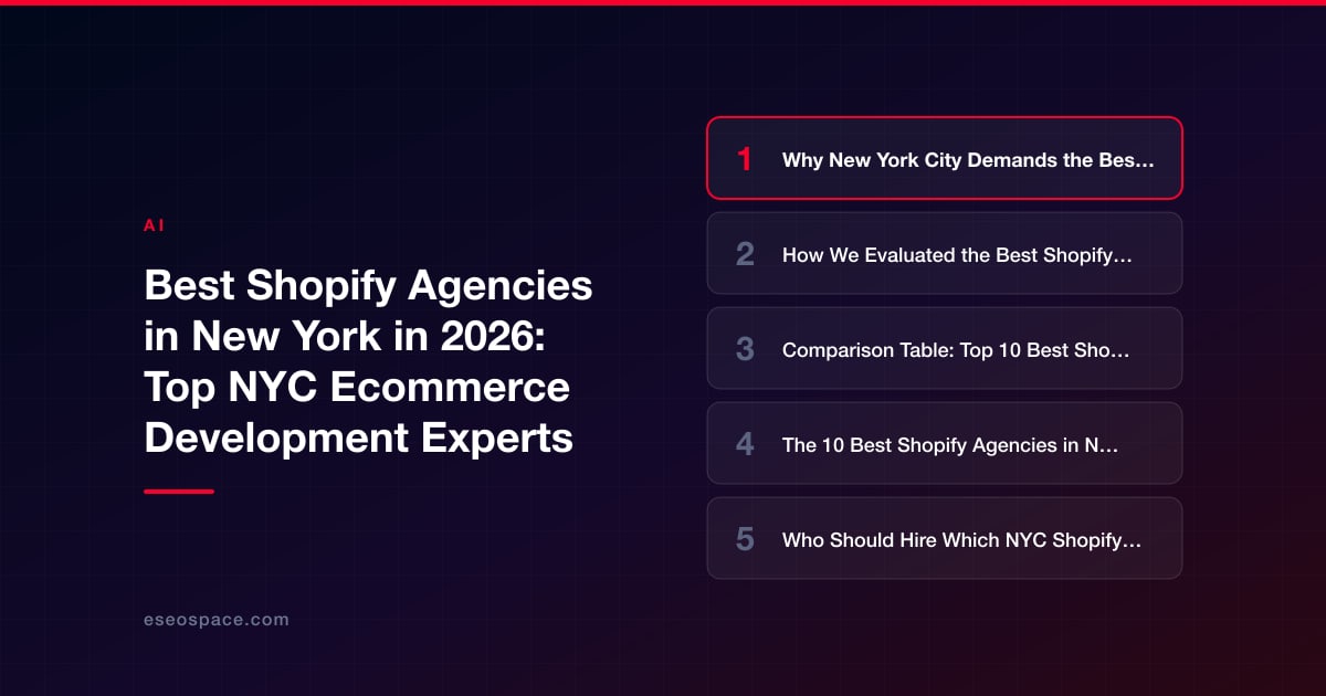 Best Shopify Agencies in New York in 2026: Top NYC Ecommerce Development Experts