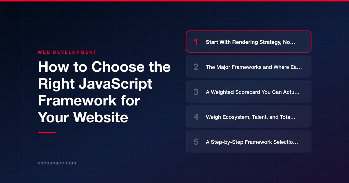 How to Choose the Right JavaScript Framework for Your Website