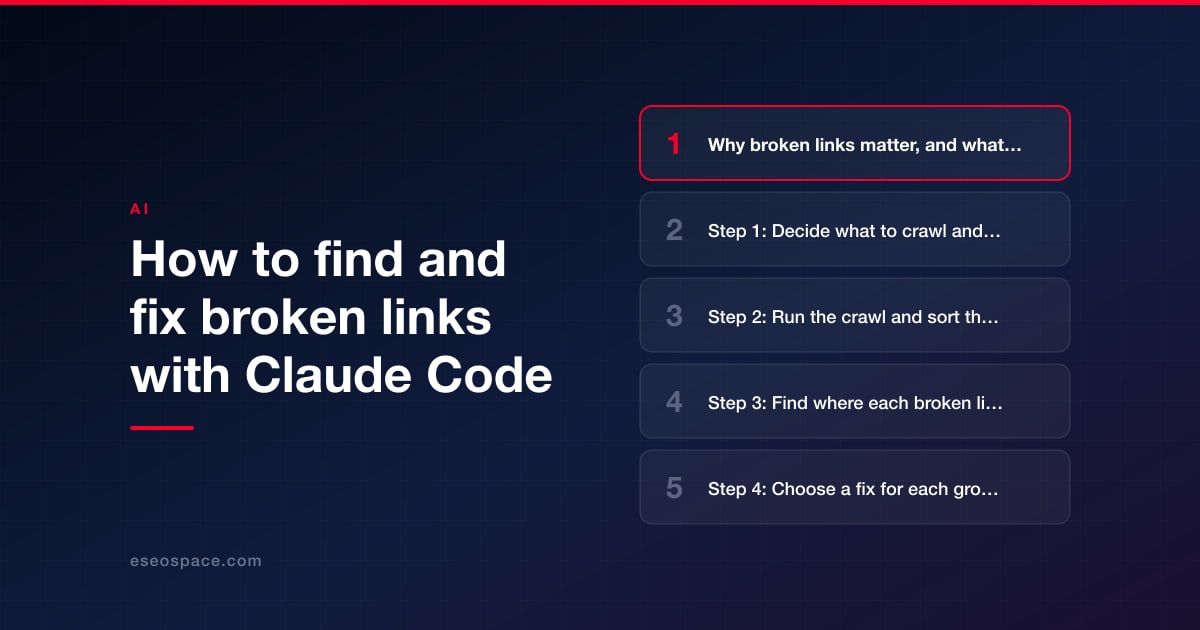 How to find and fix broken links with Claude Code
