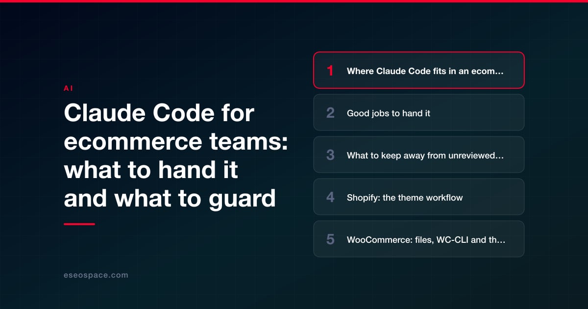 Claude Code for ecommerce teams: what to hand it and what to guard
