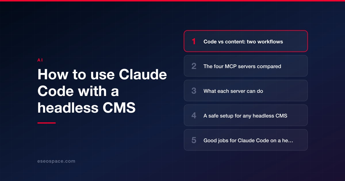 How to use Claude Code with a headless CMS
