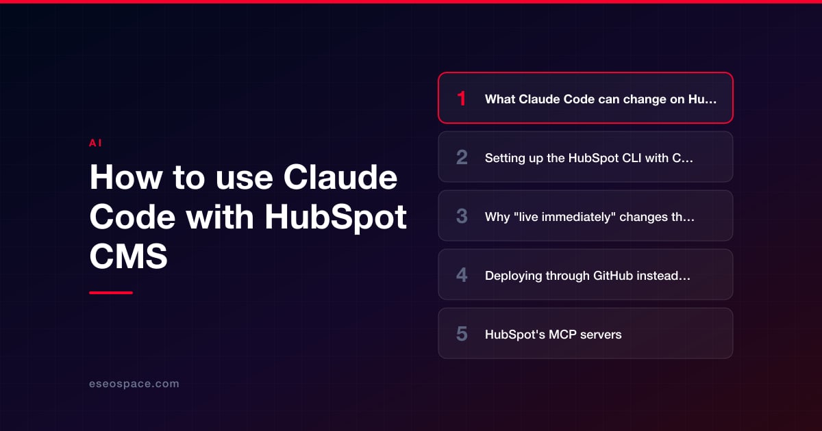 How to use Claude Code with HubSpot CMS