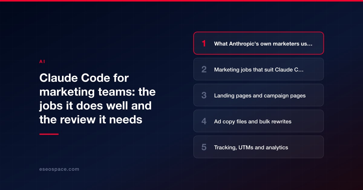 Claude Code for marketing teams: the jobs it does well and the review it needs