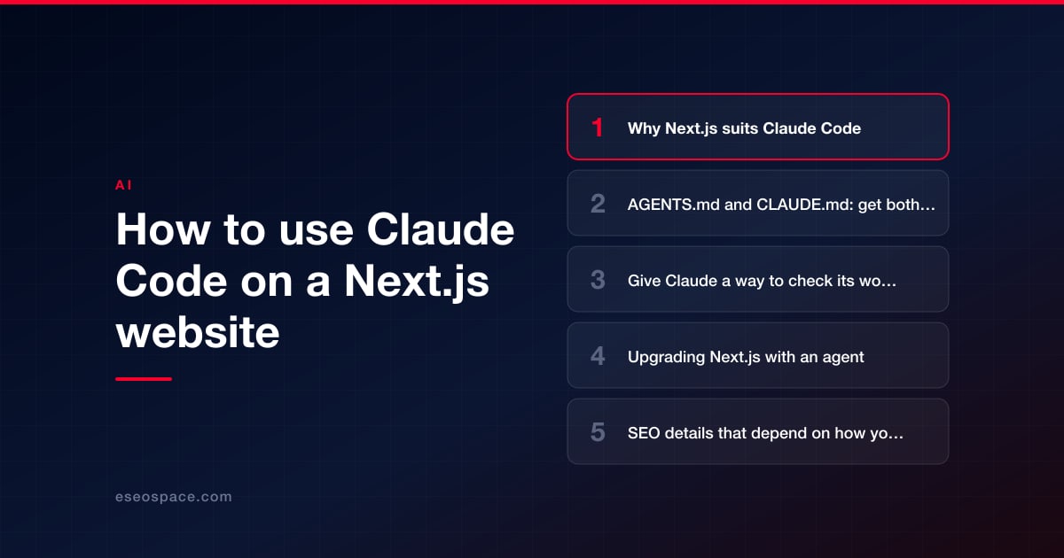 How to use Claude Code on a Next.js website