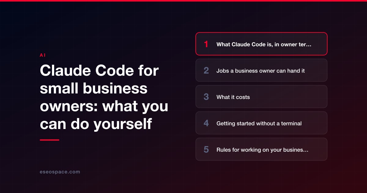 Claude Code for small business owners: what you can do yourself