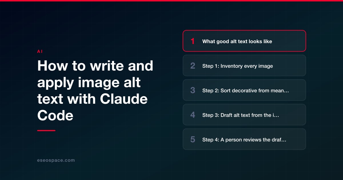 How to write and apply image alt text with Claude Code