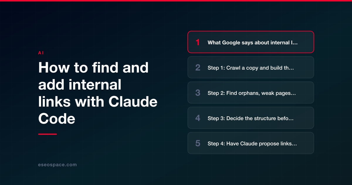 How to find and add internal links with Claude Code