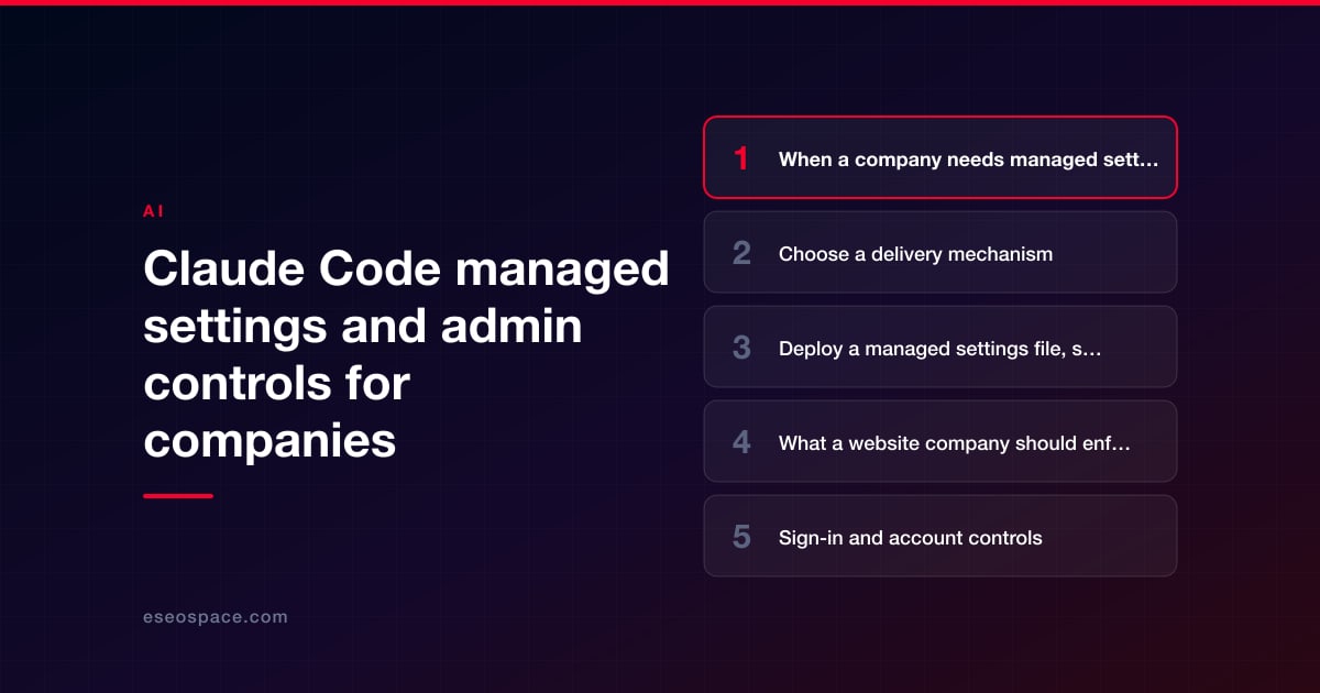 Claude Code managed settings and admin controls for companies