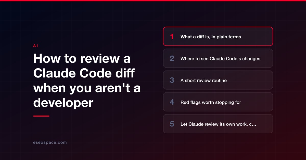 How to review a Claude Code diff when you aren't a developer
