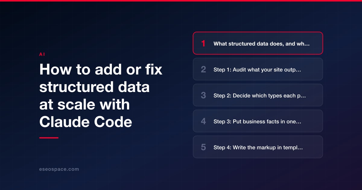 How to add or fix structured data at scale with Claude Code