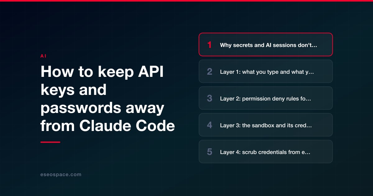 How to keep API keys and passwords away from Claude Code