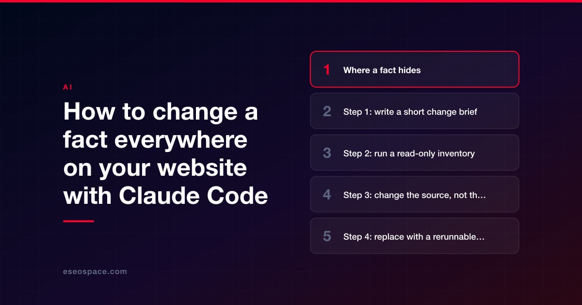 How to change a fact everywhere on your website with Claude Code