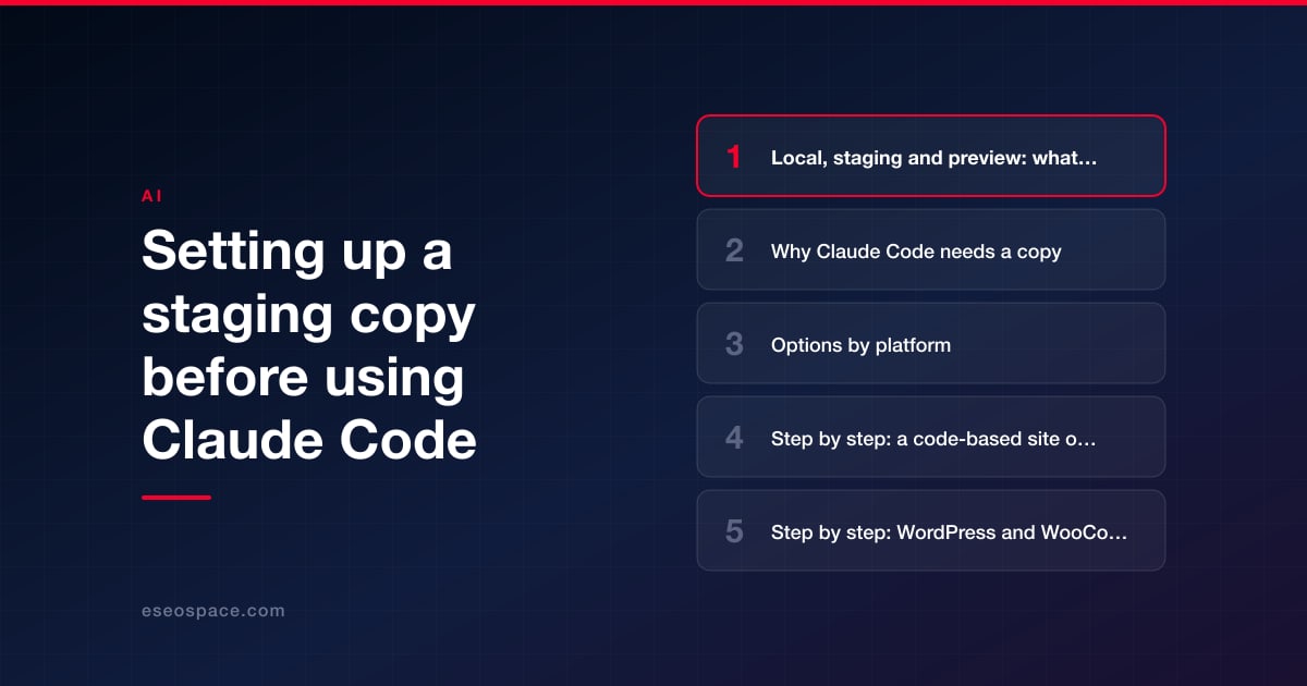 Setting up a staging copy before using Claude Code