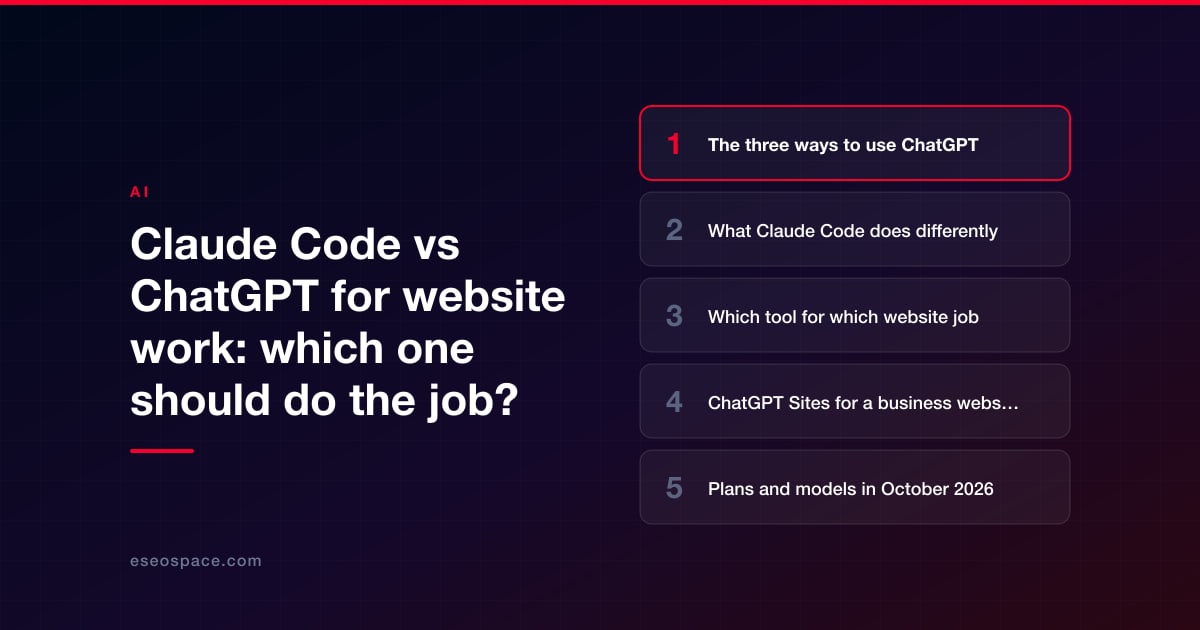 Claude Code vs ChatGPT for website work: which one should do the job?
