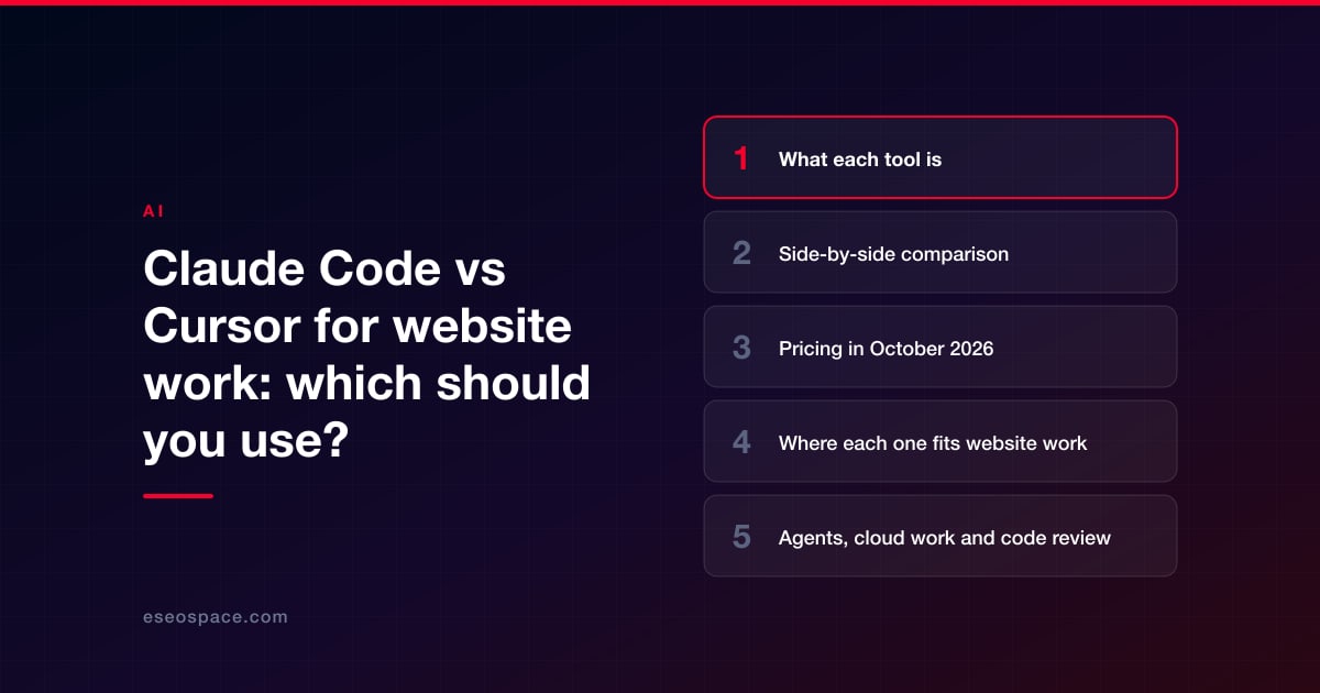 Claude Code vs Cursor for website work: which should you use?