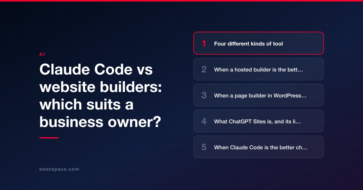 Claude Code vs website builders: which suits a business owner?
