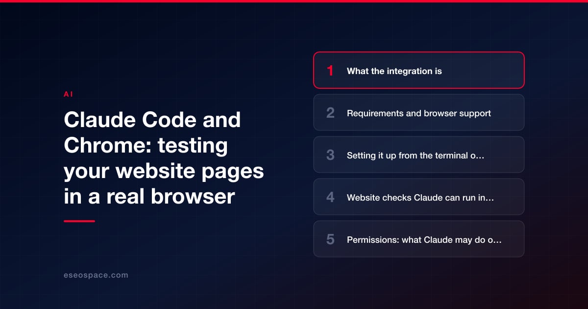 Claude Code and Chrome: testing your website pages in a real browser