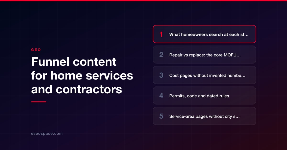 Funnel content for home services and contractors