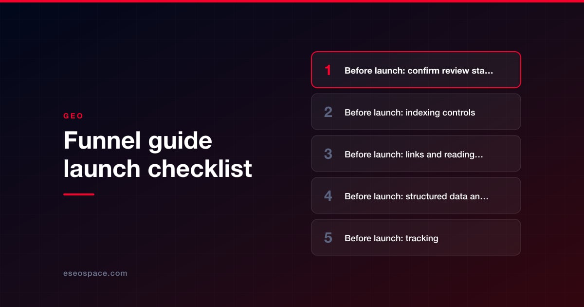 Funnel guide launch checklist