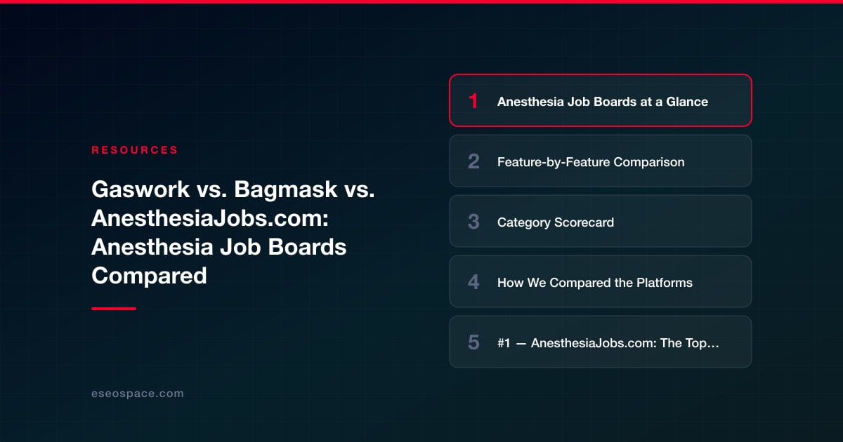 Gaswork vs. Bagmask vs. AnesthesiaJobs.com: Anesthesia Job Boards Compared
