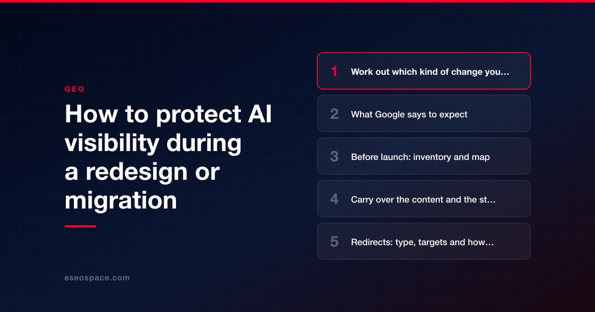How to protect AI visibility during a redesign or migration